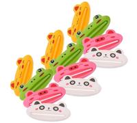 FOMIYES 12 Pièces Set de Presse-tubes Dentifrice et Cosmétiques Manuels pour Garçon Fille Clips Cartoon pour Tubes de Dentifrice Nettoyant Visage et Crème Mains Outil Polyvalent pour Salle