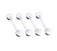 FOMIYES 12pièces Anneaux De Langue Transparents Barre De Rétention Bijoux De Piercing Pour Corps Lèvres Anneau Acrylique Uv