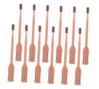FOMIYES 12pièces Tondeuse à Poils De Nez Manuelle Coupeur De Poils Nasaux Portable Avec Nettoyeur Rotatif Pour Et Femmes Couleur Chocolat