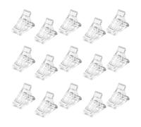 FOMIYES 15 Pièces à Équipement De Bricolage Manucure Pinces à Moules à Pointes D' Gel Conseils De Faux Clou Clip D'extension De Doigt Transparent Bloc Plastique