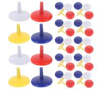 FOMIYES 150 Marqueurs de Balle de Golf 18 MM en Plastique Multicolores Mini Marqueurs de Putting Légers et Stables pour Parcours de Golf Accessoires de Marquage de Sol Faciles à