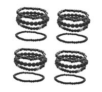 FOMIYES 16 Pièces Bracelets pour Hommes Perles Mates et Cuivre avec Zircon de Élastiques Style Accessoires pour Usage et Occasions Spéciales