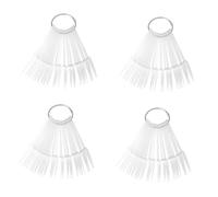 FOMIYES 160 pièces Sector Shape Color Display Cards Transparent Nail Polish Color Show Cards For Manicure Salon Practice And Nail Art Training