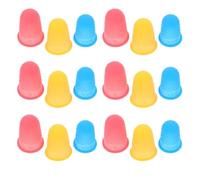 FOMIYES 18 Protège-Doigts en Silicone Imperméables Antidérapants et Réutilisables Tailles Xxs XS S Assorties pour Écriture Broderie et Travaux Manuels au Bureau