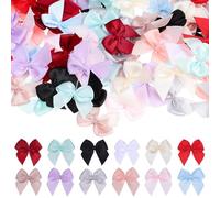 FOMIYES 180 Pièces Mini Nœuds en Polyester pour Décoration Solide, Petits Nœuds Mignons pour Couture et Emballage Présent, Fourniture en Gros pour Artisans