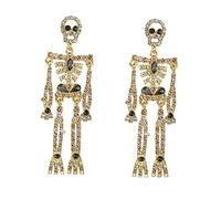 FOMIYES 1Paire Boucles Oreilles Squelette pour Femme Pendentifs Longs et Bling pour Halloween et Cosplay