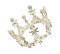 FOMIYES 1Pc Enfants Couronne Cristaux Pour Enfants Rose Couronne De Mariée Premier Anniversaire Gâteau Topper Couronne Costume Filles Bandeaux Diamant Casque Couronne Gâteau Topper