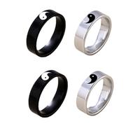 FOMIYES 2 Ensembles Anneaux Décoratifs Pour Couples De Tai Chi Bijoux Unisexes Pour Et Intimité 2 Pièces * 2