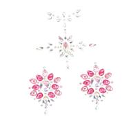 FOMIYES 2 ensembles Stickers Corps Cristal Brillant Décoration Poitrine Femme Autocollants Corps Bijoux Éclatants pour et Festival
