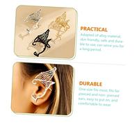 FOMIYES 2 paires Boucles Doreilles sans Piercing de Noir et Manchette Doreille Vintage Bijoux pour Femmes Élégant pour Mariage et Fête