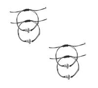 FOMIYES 2 Paires Bracelet Tortue Tressé Ajustable pour Couple et Amitié Relationnel Pratique pour Femmes et Hommes Romantique pour Anniversaire et Mariage