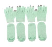 FOMIYES 2 Paires De Gants En Gel Hydratant De Nuit Ensemble De Chaussettes Gants Hydratants D'hiver Gants Ouchscreen Pour Temps Froid Et Peau Sensible Mains Sèches Vert Clair