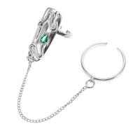 FOMIYES 2 Pièces Bague émeraude rétro bagues pour femmes anneau petit doigt mariage bout du doigt branché Bonnes de dames bagues pour les femmes cuivre