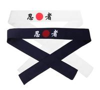 FOMIYES 2 Pièces Bandeau à Imprimé Ninja Bandeaux De Karaté pour Hommes De Sport Hachimaki Lever du Soleil De Cuisine Coton Sushi Cadeau Manquer