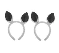 FOMIYES 2 Pièces bandeau d'oreille costume d'oreille d'animal couvre-chef kangourou bandeau animal en peluche bandeau femmes adultes bandeaux d'animaux pour femmes bandeaux filles en tissu