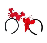 FOMIYES 2 Pièces Bandeaux Crabe et Écrevisse Peluche Accessoires de Fête Thème Fruits de Mer Bandeaux Cosplay Unisexes pour Adultes et Adolescents