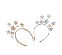 FOMIYES 2 pièces Bandeaux Étoile à Cinq Branches pour Filles Accessoires Cheveux Métalliques Doré et Argenté Décorations Adorables pour Fêtes et Quotidien