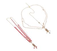 FOMIYES 2 Pièces Baroque Pearl Tassel Head Chain Boho Wedding Bridal Hair Jewelry Headband For Festival Party Elegant Vintage Accessories