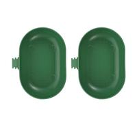 FOMIYES 2 Pièces Bassin de Bain pour Oiseaux Vert en Plastique Crochet, | Accessoire Léger pour Cage, Installation Simple, Aide à Nettoyer les Plumage, pour Petits Perroquets et Calopsittes