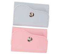 FOMIYES 2 Pièces Boîte de Rangement Manucure avec Fermeture Bouton Pression Organiseur Transparent pour Embouts de Perceuse à Ongles Pochette Portable pour Salon de Beauté