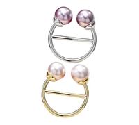 FOMIYES 2 pièces Boucles à Foulard Multifonctionnelles Au Design Simple pour Vêtements Accessoire Élégant Or et pour T Shirts et Écharpes