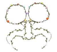 FOMIYES 2 Pièces Bracelet de guirlande bandeau de fleurs de marguerite accessoire de photos de mariage accessoire cheveux accessoires de coiffure Couronne de fleurs