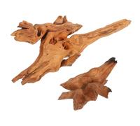 FOMIYES 2 Pièces Branches de Bois Flotté Beige pour Décoration Paysagère D'aquarium et Terrarium, Bois Solide et Facile d'entretien, Forme Irrégulière Artistique