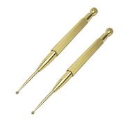 FOMIYES 2 pièces Brass Auricular Point Probe With Rounded Tip Lightweight Ear Reflex Massage Tool For Hospital And Home Use