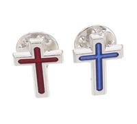 FOMIYES 2 pièces Broche Croix Chrétienne Durable Épingle Religieuse Pour Hommes Accessoire Pour Communion et Fête