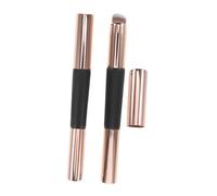 FOMIYES 2 Pièces Brosse à Lèvres Double Embout Silicone Portable avec Capuchon Applicateur Maquillage Réutilisable pour Lèvres et Correcteur Mini Pinceau Doux et Hygiénique pour Usage
