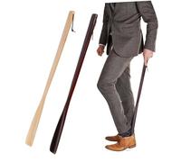 FOMIYES 2 pièces Chaussure Longue Poignée -pied Bois Outil Pratique et Ergonomique pour Faciliter Chaussage et Portable pour Toute