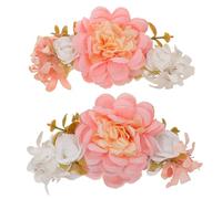 FOMIYES 2 Pièces Clip Fleur Pince à Fleurs De Mariage Clips De Griffe De Cheveux Accessoires De Cheveux De Demoiselle D'honneur à Pour Mariage Plastique Rose