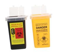 FOMIYES 2 Pièces Conteneurs de Déchets Plastique pour Élimination Aiguilles Boîtes de Récupération Sécurisées pour Tatouage et Objets Tranchants
