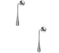 FOMIYES 2 pièces Cuillère Coudée Ergonomique Acier Inoxydable pour Personne Cuillère Auto Alimentante à Angle Parfait Ustensile de Table Adapté pour Soins et Alimentation Au Lit Gauche