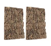 FOMIYES 2 Pièces Décor D'écorce pour Terrarium Reptile en Écorce Naturelle, Matériau Robuste et Esthétique, pour Lézard et Araignée Rose de Feu en Fond D'aquarium ou Maison