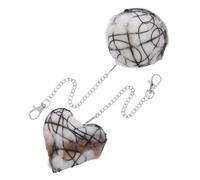 FOMIYES 2 Pièces Décoration Suspendue pour Oiseaux Sauvages en Fer Noir, Forme Cœur et Boule, Artisanale, Douce Fenêtres et Jardin Extérieur