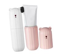 FOMIYES 2 pièces Étui de Rangement Brosse Dents Portable avec Couvercle Protecteur Gobelet Multifonction pour Voyage et Camping Protège Brosse Dents et Support Hygiénique Compact