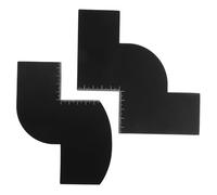 FOMIYES 2 Pièces Gabarit de Rasage pour Barbe Guide Coiffure Kit de Gabarits de Stylisme Outil de Soin Soin Soi-même pour Hommes