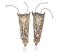 FOMIYES 2 Pièces Gants sans Doigts Dentelle avec Pierres Brillantes Bracelets Gothiques Vintage Faits Main pour Femmes Accessoires Steampunk Élégants pour Mariages et Halloween