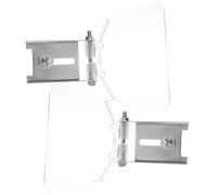 FOMIYES 2 Pièces Kit de Protections Oculaires de Banc Bouclier en Acier Inoxydable, Visière Anti-Poussière Robuste, Installation Facile, Compatible Meuleuses d'Établi pour Atelier