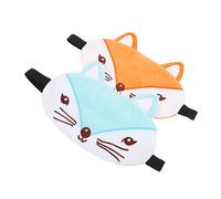 FOMIYES 2 pièces Masque de Sommeil Renard Mignon Masque et Occultant pour Voyage Fatigue Oculaire Confortable et Pratique pour Nuit et Sommeil