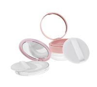 FOMIYES 2 Pièces Mini Powder Containers With Mirror And Puff Portable Compact Empty Makeup Cases For Loose Powder Transparent Matte Finish Easy To Carry