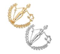 FOMIYES 2 Pièces pendentif échelle de justice broche accessoires de costume pour hommes épingle de costume épinglette d’avocat épinglette de juge accessoires vestimentaires