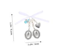 FOMIYES 2 Pièces Pendentifs DIY Perles Nacrées Cœur Délicat Breloques Photo Ovales pour Bouquet de Mariage Souvenirs Personnalisés et Durables