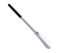 FOMIYES 2 pièces -pied Inox Manche Long Réglable pour Adultes et Seniors Aide à Enfiler Chaussures sans Effort Design Acier Inoxydable