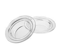 FOMIYES 2 Pièces Plat de Remplacement en Verre Rond de 4,6 Pouces pour Brûleur à Cire, Facile à Nettoyer et Réutilisable, pour Aromathérapie Minimaliste Chic