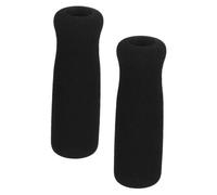 FOMIYES 2 Pièces Poignée En Mousse Pour BéQuille Noir Housse PoignéE Canne Confortable AntidéRapante Protection Double Pour Seniors Facile À Installer