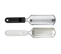 FOMIYES 2 Pièces Râpe à Pieds en Acier Inoxydable Double Face Résistante la Pression pour Exfolier les Cuticules, Outil Pratique de Pédicure pour Soins des Pieds Professionnels