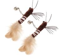 FOMIYES 2 Pièces Recharge de Jouets pour Chatons Plumage en Peluche, Interactif pour Chats D'intérieur, Aide à Changer Le Mauvais Comportement