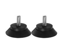FOMIYES 2 Pièces Repose-Pieds pour Tapis Roulant, Patins de Nivellement pour Appareils de Fitness, Noir, Plastique et Fer, Absorption des Chocs, du Bruit, Antidérapants, pour Tapis